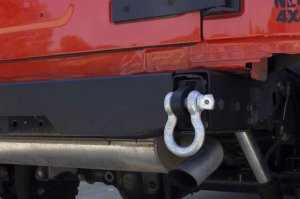 Jeep Wrangler Unlimited JKU Bumper D-Ring Mount - Rear - Fishbone Offroad - Frame Horn - Black - `07-`18